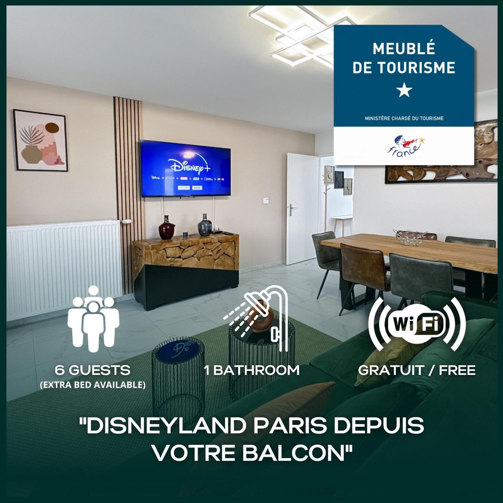 Le Chessy Disney - Logement Pour 6 A Disneyland Paris Avec Vue Sur Le Feu D Artifice 외부 사진